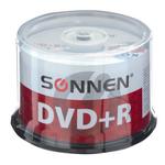 фото Диски DVD + R (плюс) SONNEN 4,7 Gb 16x Cake Box