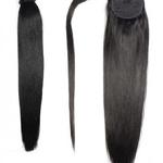 фото Накладной хвост на липучке из натуральных волос длина 62 см вес 100 грамм