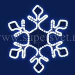 фото Светодиодный мотив 2D "Снежинка" из дюралайта LED-LT-SNOW-120CM-220V (цвет белый)