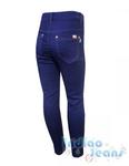 фото Темно-синие утепленные джинсы-стрейч для девочек