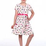 фото Платье детское Гламур белый с розовым