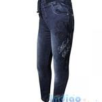 фото Черные утепленные джинсы для девочек на мягкой резинке