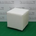 фото Банкетка (пуфик), мягкий, куб, BN-007 Цвет: белый.