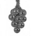 Фото №4 Новогодняя игрушка Гроздь из шаров, диаметр 600 мм (серебро)