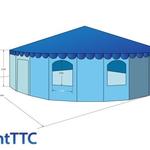 фото Круглый павильон тент д 10 м