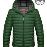 фото Куртка мужская MOC 430 зеленый-т.серый. Био-Пуховик еврозима