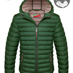 фото Куртка мужская MOC 430 зеленый-бежевый. Био-Пуховик еврозима