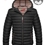 фото Куртка мужская MOC 430 черный-бежевый. Био-Пуховик еврозима