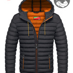 фото Куртка мужская MOC 480 т.серый-оранжевый. Био-Пуховик еврозима