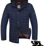 фото NEW! Куртка зимняя мужская Braggart Status 3570 (синий-коричневый)