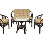 фото Комплект мебели Аркадиа 2 кресла+диван-стол (Темно-коричневый)