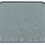 фото Поднос столовый из полистирола 450х355 мм серый [1730]
