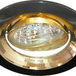 фото Светильник ИВО-50w 12в G5.3 поворотный черный металл/золото (DL2009 ч.мет/зол.); 17828