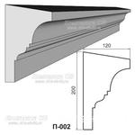 фото Декоративные элементы лепнины - фасадный подоконник П-002 из пенопласта