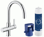 фото GROHE Blue Pure Смеситель однорычажный для мойки C-излив