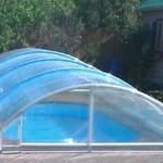 фото Павильон для бассейна раздвижной безрельсовый