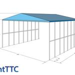 фото Навес из тента 64 м2