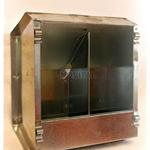 фото Кормушка бункерная оцинкованная металлическая двух секционная с крышкой