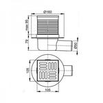 фото Сливной трап AlcaPlast APV31 105x105/50 с комбинированным гидрозатвором