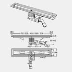 фото VIEGA 618 018 Душевой лоток Visign модель 4964.80 в комплекте с сифоном