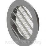 фото Вентиляционная решетка наружная круглая алюминиевая d125 мм c фланцем d100 мм