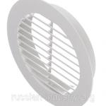 фото Вентиляционная решетка наружная круглая пластиковая d130 мм c фланцем d100 мм