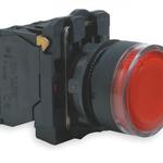 фото Кнопка с подсветкой 1но+1нз красная со светодиодом 230В 50гц Telemecanique Schneider Electric XB5AW