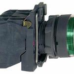 фото Кнопка с подсветкой 1но+1нз зеленая со светодиодом 220В 50гц Telemecanique Schneider Electric XB5AW