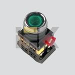 фото Кнопочный выключатель в сборе IEK 1 управляющий элемент красный с подсветкой,
