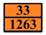 фото Оранжевая табличка опасный груз 33-1263 (краска)