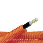 фото Труба ПНД РЭК гибкая гофрированная 16 мм цвет оранжевый с кабелем 3х1,5 ВВГнг-LS (50 м)