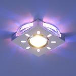 фото Встраиваемый светильник со светодиодами 1051 хром / синяя подсветка (CH/BL/Led); a030514 ELEKTROSTANDARD