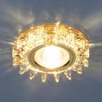 фото Точечный светодиодный светильник с хрусталем 6037 MR16 YL/GD зеркальный/золото; a031520 ELEKTROSTANDARD