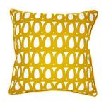 фото Чехол для подушки с принтом twirl горчичного цвета и декоративной окантовкой cuts&pieces 45х45 (63545)