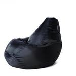 фото Кресло мешок L Oksford Black черное Мягкое кресло (внешний чехол+внутренний чехол с гранулами)