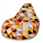 фото Кресло мешок XXL Diamonds Orange Мягкое кресло (внешний чехол+внутренний чехол с гранулами)