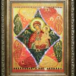 фото Икона Божией Матери "Неопалимая купина" с кристаллами Swarovski (1608)