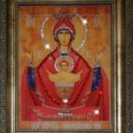 фото Икона Божией Матери "Неупиваемая Чаша" с кристаллами Swarovski (1367)