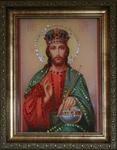 фото Икона "Христос Вседержитель" с кристаллами Swarovski (1364)