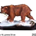 фото Фигурка "медведь с рыбой" длина=33 см. высота=18 см. Lefard (252-098)