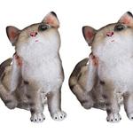 фото Комплект фигурок для сада из 2 шт."котенок" 12,5*9,5*16 см. Hong Kong (155-064)