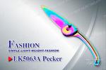 фото Нож Tekut Pecker серии Fashion, лезвие 65 мм, рукоять – нержавеющая сталь Цвет Стальной