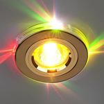 фото Встраиваемый потолочный светильник со светодиодами 2060/2 GD/7-LED (золото / мультиколор); a030525 ELEKTROSTANDARD