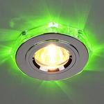 фото Точечный светильник со светодиодами 2020/2 SL/LED/GR (хром / зеленый); a030515 ELEKTROSTANDARD