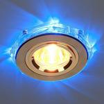 фото Точечный светильник светодиодный 2020/2 GD/LED/BL (золото / синий); a031344 ELEKTROSTANDARD