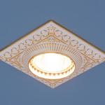 фото Точечный светильник для подвесных, натяжных и реечных потолков 4104 белый/золото (WH/GD); a031422 ELEKTROSTANDARD