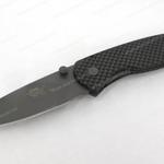 фото Нож Sanrenmu серии EDC, лезвие 68 мм. чёрное, рукоять чёрная, крепление на ремень