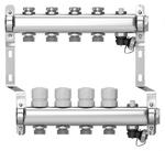 фото Коллектор 1"-3/4 в сборе на 10 выходов Wester (для теплого пола
