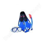 фото Комплект для плавания: маска + трубка + ласты WAVE синий