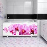 фото Экран под ванну АРТ дикая орхидея 1480мм код 003007
